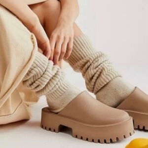 NEW Lugged Platform Clog Clogge chunky Taupe JEFFREY CAMPBELL sz 9 NIB